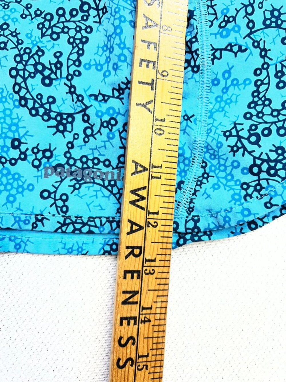 Patagonia Women's Nine Trails Skirt Pull On Stretch Size M Turquoise Abstract - Picture 8 of 10